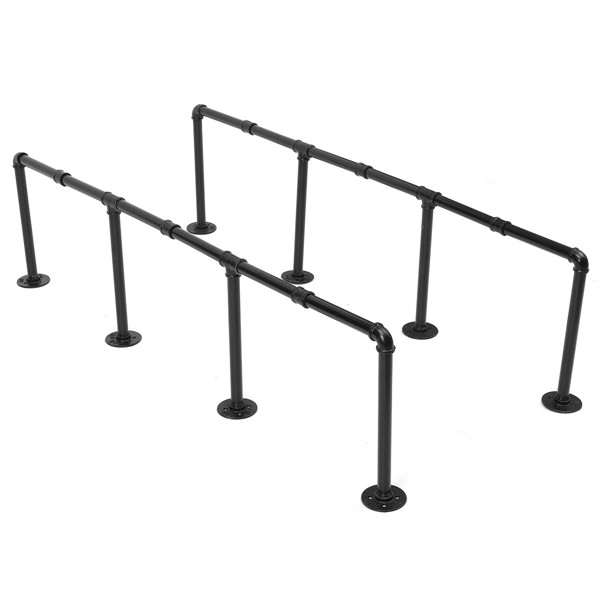 145cm-Height-Iron-Pipe-Shelf-Retro-Design-Black-Iron-Pipe-Wall-Mount-Shelf-Shelving-Tool-1268403-2