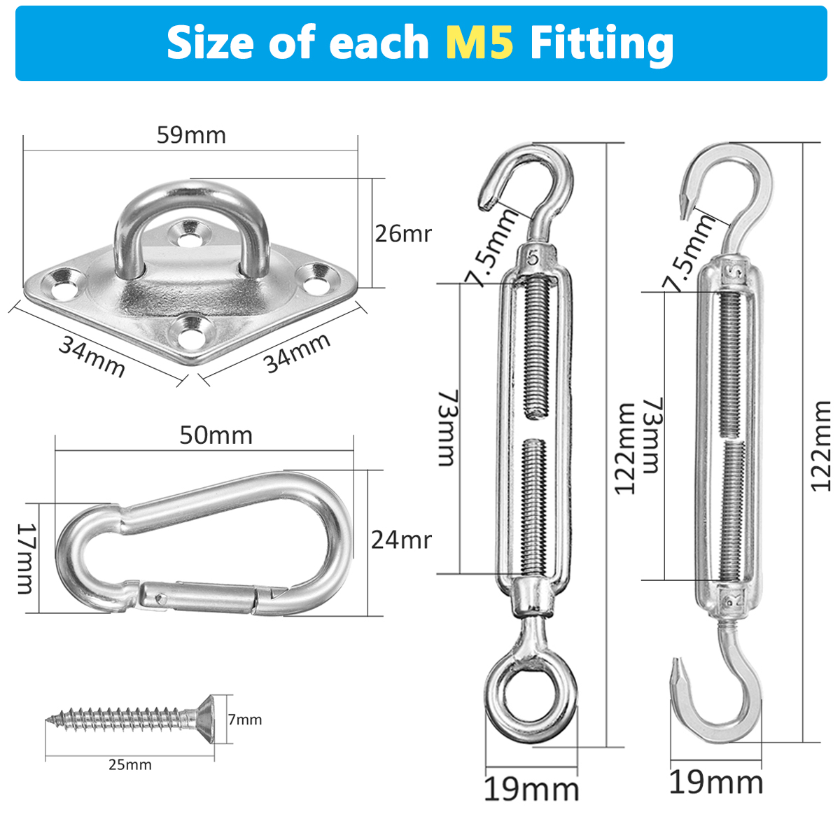 24pcs-Sun-Shade-Sail-Accessories-for-Triangle-or-Square-Shade-Sail-Replacement-Fitting-Tools-1444648-1
