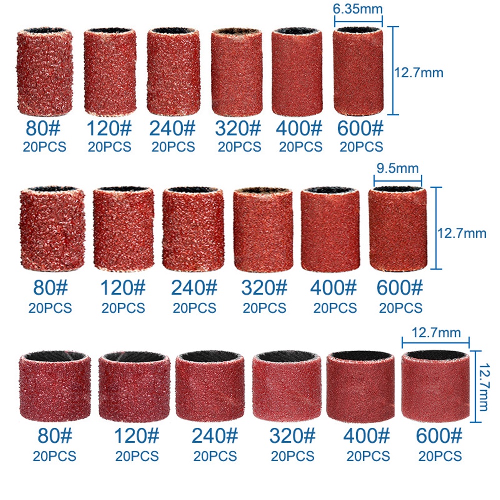 384Pcs-Drum-Sanding-Kit-Drilling-Nail-Drill-Bits-Abrasive-Tools-Sanding-Band-Polish-Dremel-Sandpaper-1866518-4