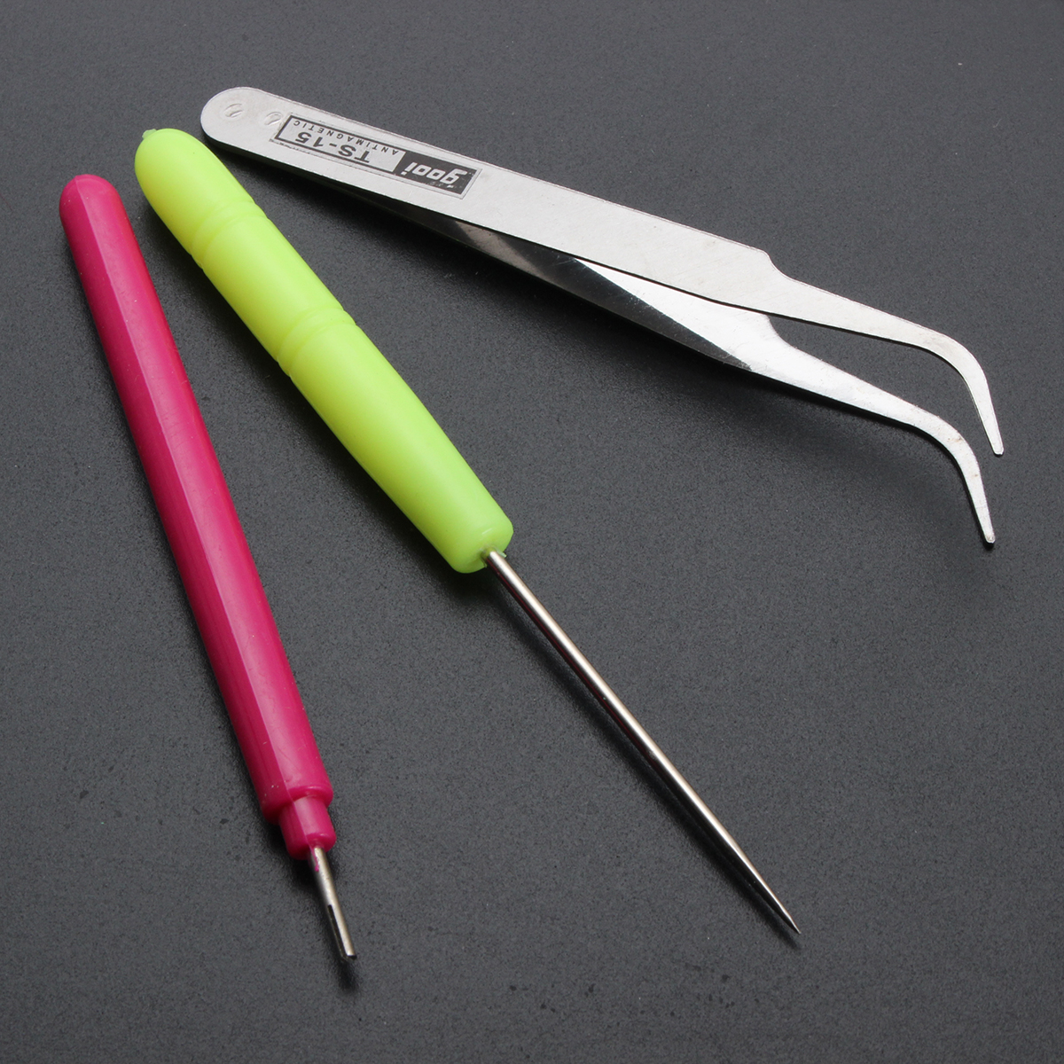 3PCS-Strips-Paper-Quilling-Tools-Set-Origami-Tweezer-Needle-DIY-Tool-Kit-1743912-3