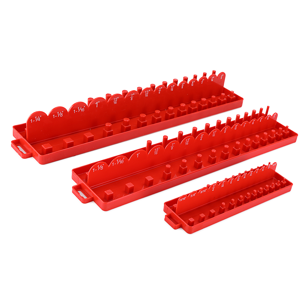 3pcs-14-38-12-Inch-Socket-Tray-Set-SAE-Rail-Rack-Holder-Storage-Organizer-Shelf-Stand-Socket-Holder-1668749-2