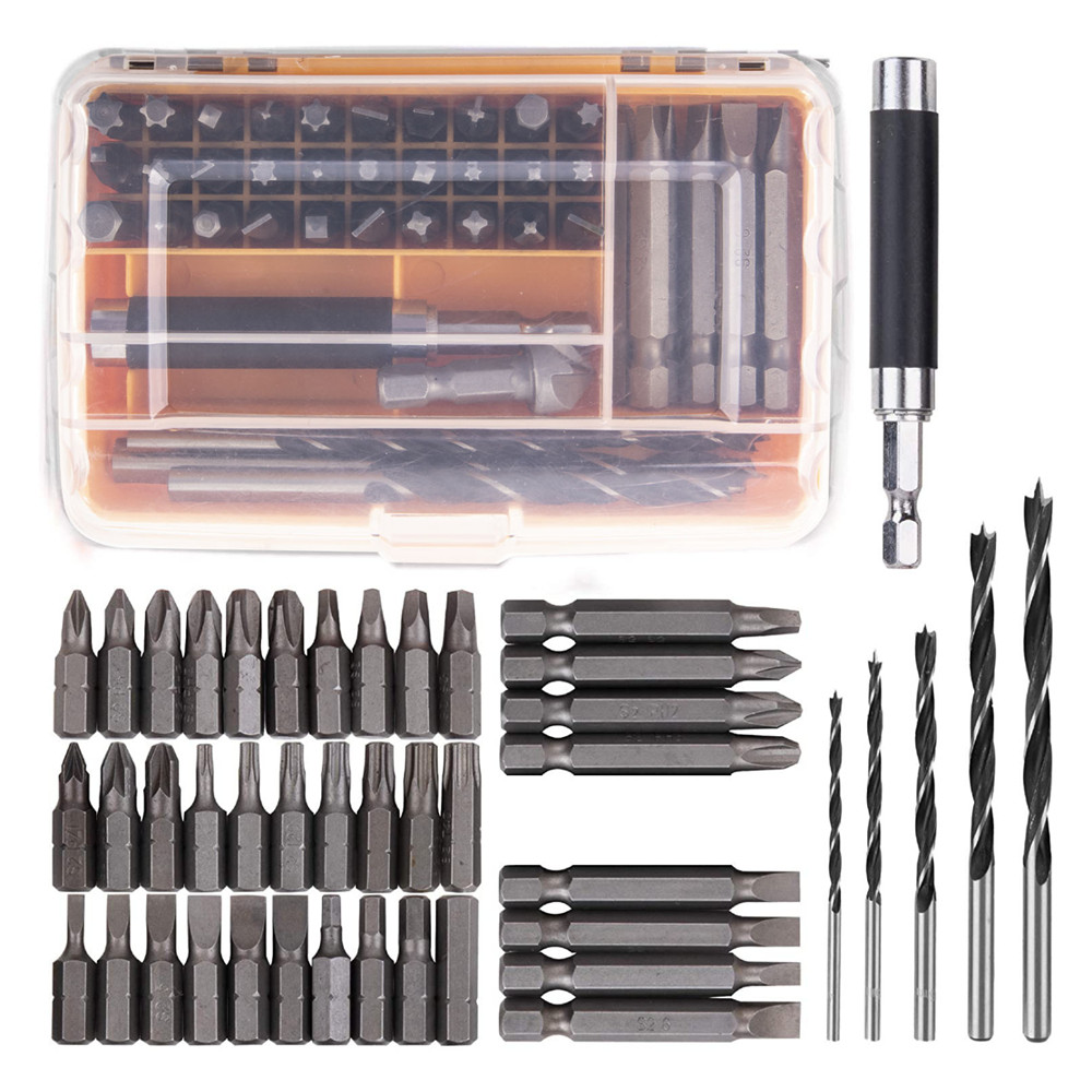 44pcs-Wood-Masonary-Drill-Set-Chrome-Vanadium-Steel-Screwdriver-Bits-Power-Drilling-Tools-Repair-Han-1926551-5