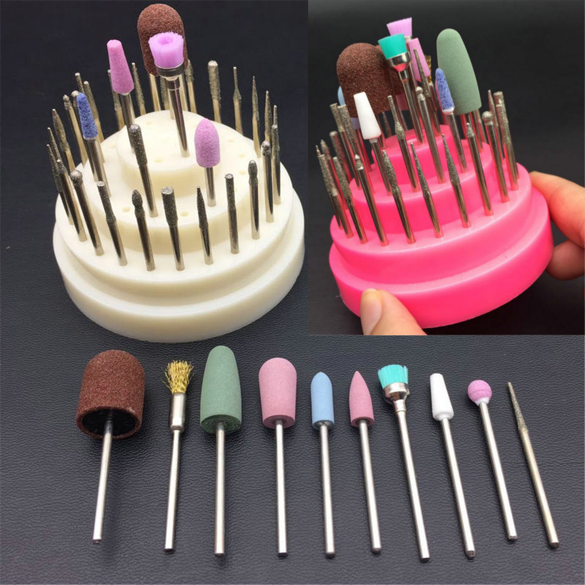 45Pcs-Ceramics-Tungsten-Steel-Gel-Removal-Manicure-Tool-Set-Abrasive-Tool-1603344-1