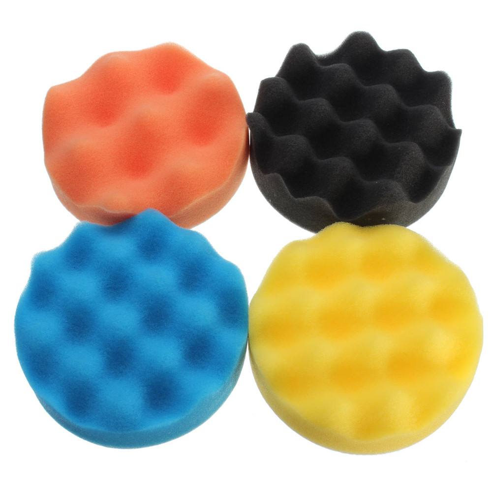 4pcs-4-Inch-Buffing-Pads-Wave-Sponge-Polishing-Pad-Kit-For-Sanding-Polisher-Buffer-Wash-Cleaning-Set-1370967-1