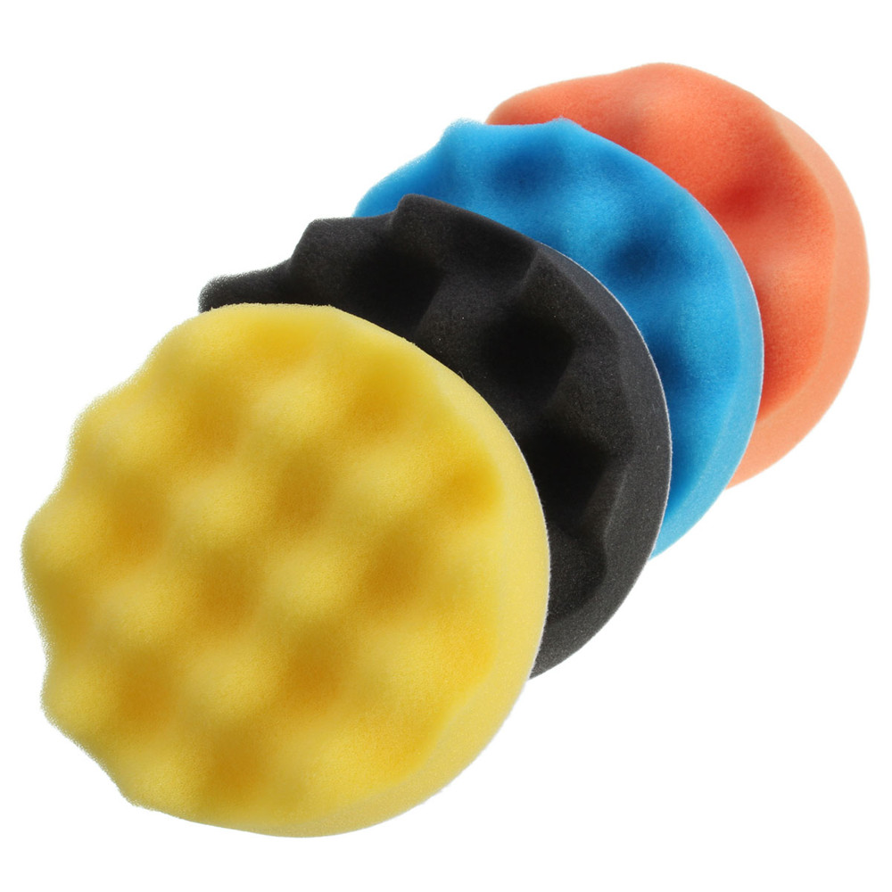 4pcs-4-Inch-Buffing-Pads-Wave-Sponge-Polishing-Pad-Kit-For-Sanding-Polisher-Buffer-Wash-Cleaning-Set-1370967-4