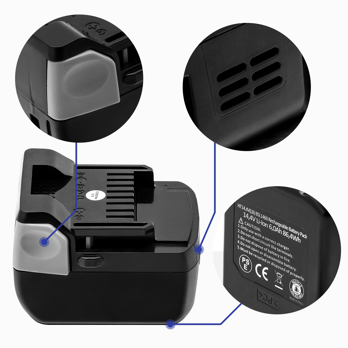 60Ah-Li-Ion-Replacement-Battery-144V-Power-Tool-Battery-For-Hitachi-BSL1460-Power-Tools-1786102-2