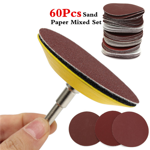 60pcs-Sand-Paper-Mixed-Set-With-3-Inch-Abrasives-Hook-And-Loop-Sanding-Pad-1134287-1