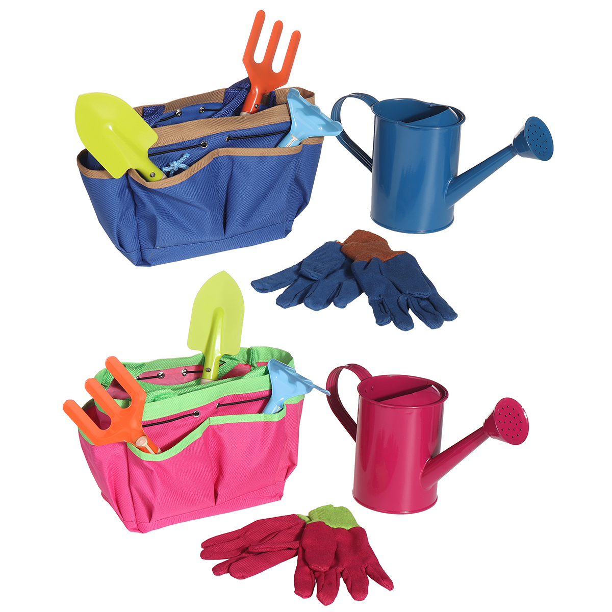 6Pcs-Kids-Gardening-Tools-Children-Shovel-Spade-Fork-Set-Tote-Bag-Garden-Yard-1739082-1