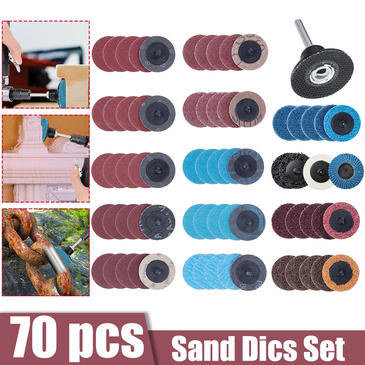 70pcs-Sanding-Discs-Set-2-Type-R-Roll-Lock-Discs-Pads-Sanding-Abrasives-US-1729637-1