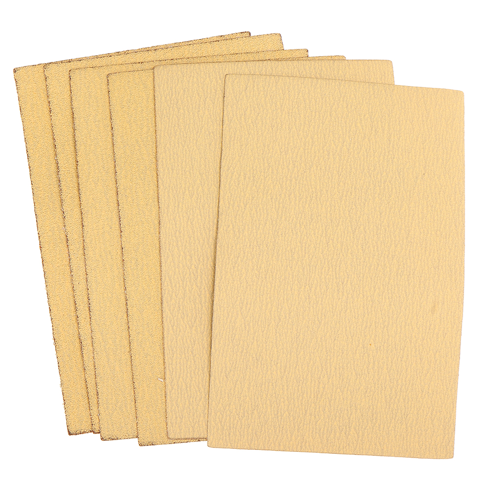 7pcs-154X100mm-Flocking-Yellow-Sandpaper-with-Sponge-Block-1782929-3