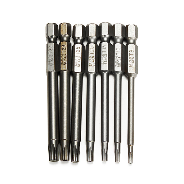 7pcs-75mm-T8-T30-Magnetic-Torx-Screwdriver-Bits-14-Inch-Hex-Shank-Screwdriver-Set-989623-3