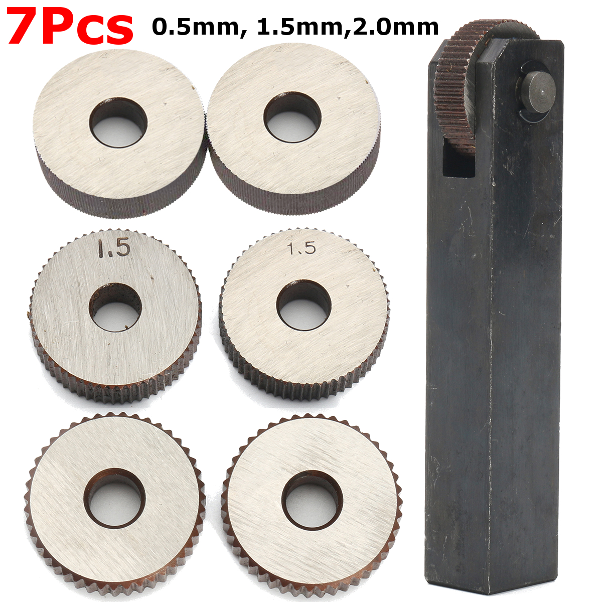 7pcs-Knurling-Knurler-Tool-05152mm-Pitch-Single-Wheel-Straight-Wheel-Linear-Knurl-Set-1225033-1