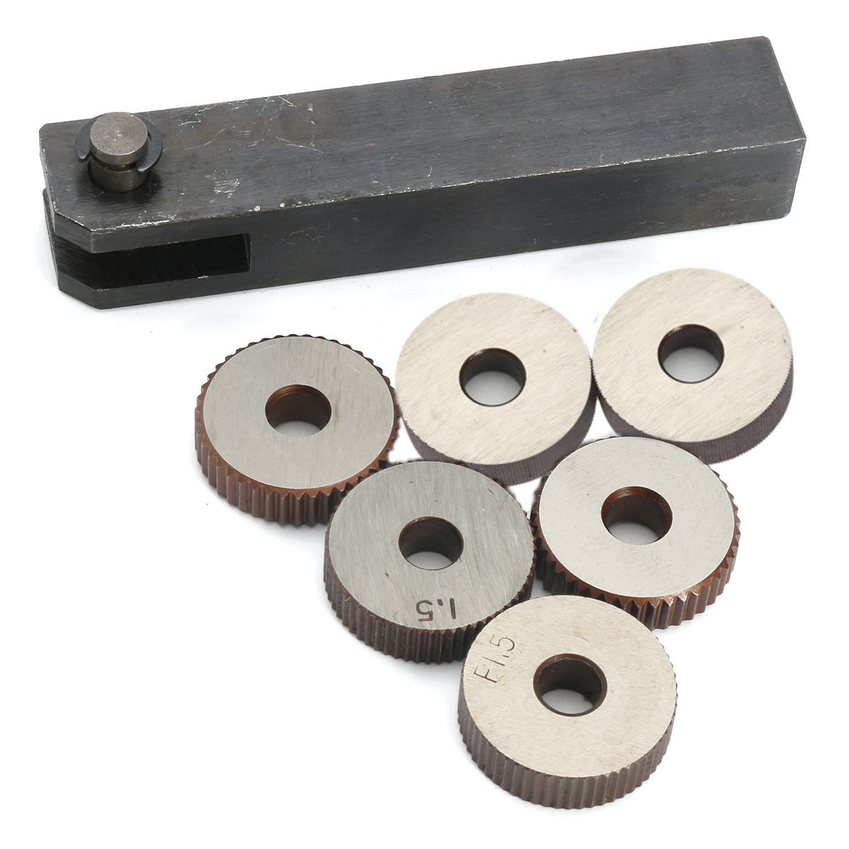 7pcs-Knurling-Knurler-Tool-05152mm-Pitch-Single-Wheel-Straight-Wheel-Linear-Knurl-Set-1225033-2