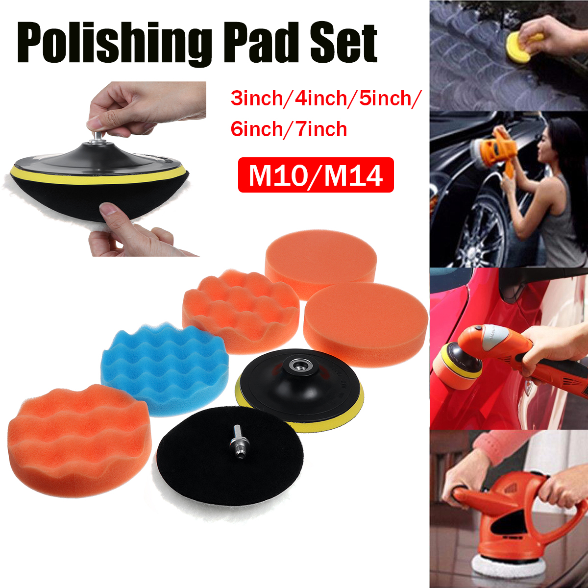 8pcs-34567-Inch-Car-Polishing-Buffing-Pad-with-Drill-Adapter-Hand-Buffer-Set-1722542-2