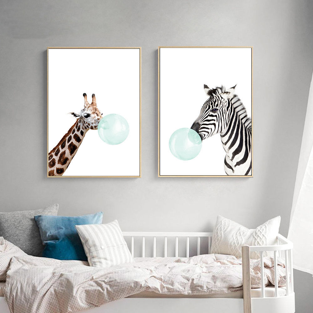 Animal-Canvas-Funny-Poster-Deer-Koala-Elephant-Baby-Art-Print-Kid-Bedroom-Decor-1739331-2
