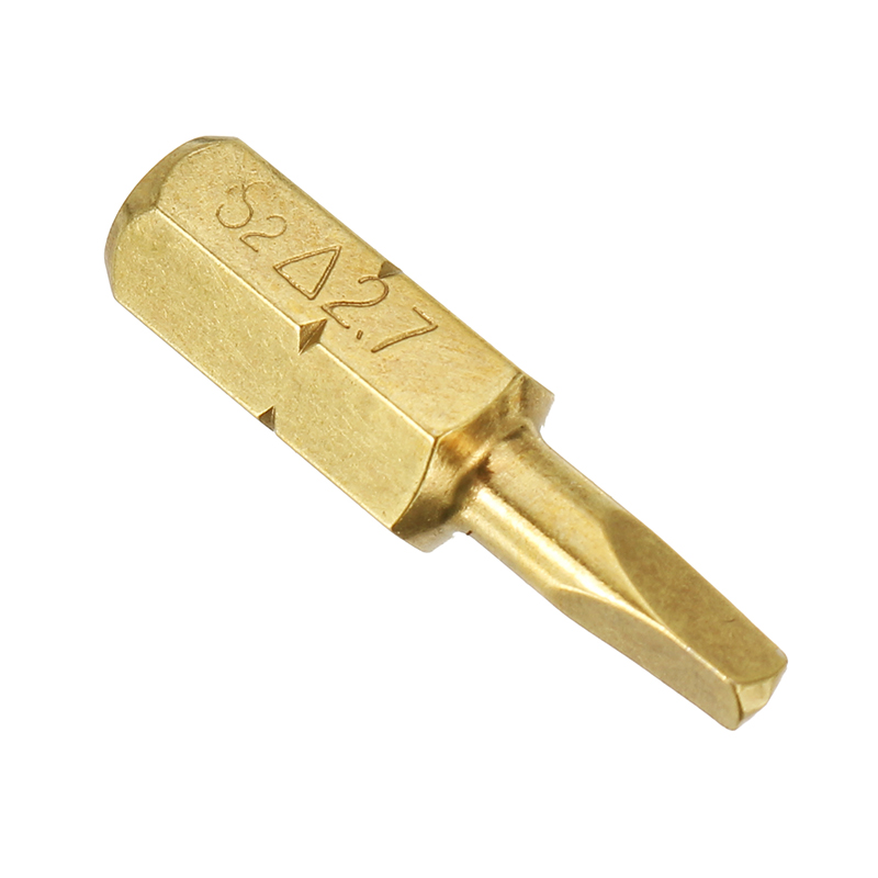 Broppe-4pcs-25mm-18-27mm-Triangle-Shaped-Screwdriver-Bits-14-Inch-Hex-Shank-Electroplating-Bronze-1212805-4