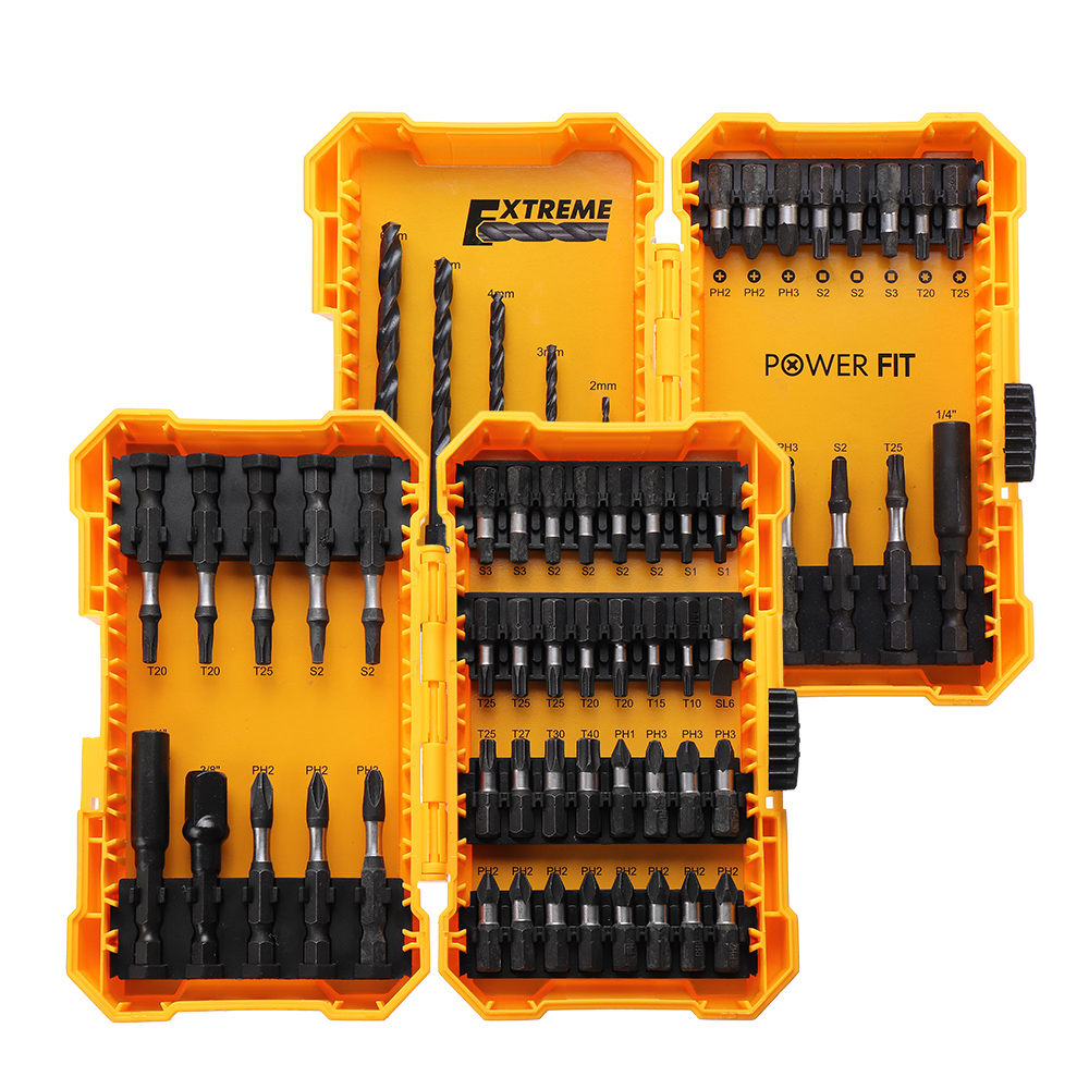 Drillpro-14-Inch-Socket-Adapter-1842pcs-Screwdriver-Bits-Set-S2-Steel-Impart-Screw-Driver-Drill-Bit--1739136-1
