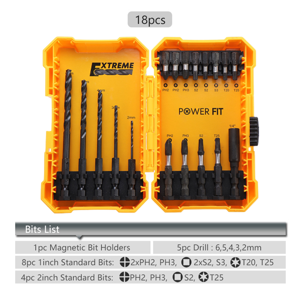 Drillpro-14-Inch-Socket-Adapter-1842pcs-Screwdriver-Bits-Set-S2-Steel-Impart-Screw-Driver-Drill-Bit--1739136-4