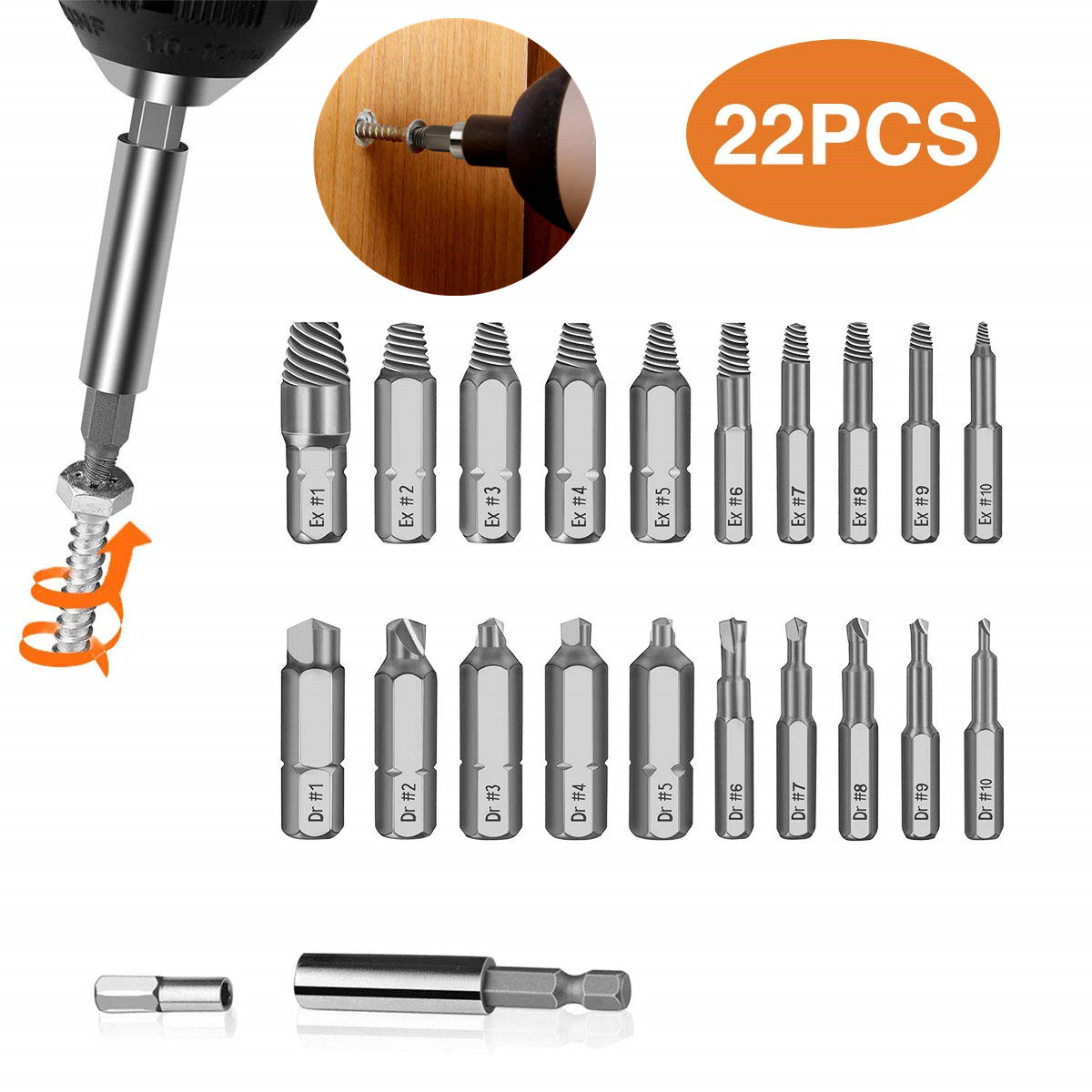 Drillpro-22pcs-Damaged-Screw-Extractor-Set-for-Broken-Screw-HSS-Broken-Bolt-Extractor-Screw-Remover--1584557-1