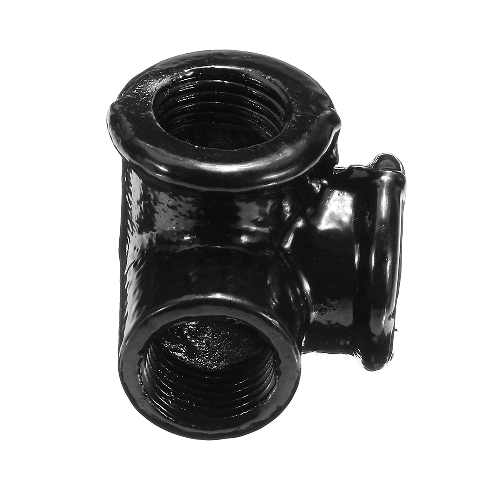Machifit-34-Inch-Side-Outlet-Malleable-Iron-Elbow-90-Threaded-Cross-Pipes-Fittings-Connector-1337752-4