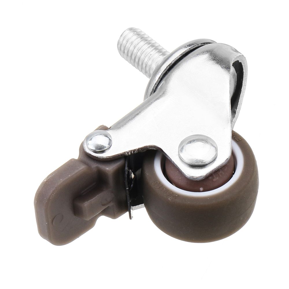 Machifit-4pcs-1-Inch-M8x15mm-TPE-Silent-Wheels-with-Brake-Universal-Casters-Wheel-for-Furniture-1334332-5