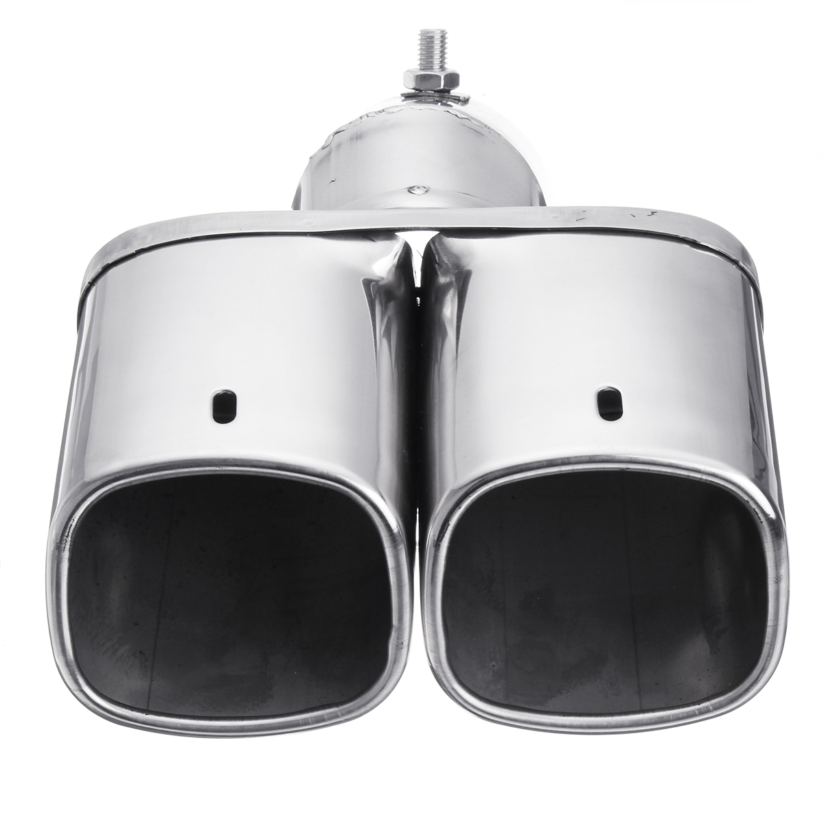 Universal-Square-Double-Outlet-Half-Grilled-Blue-Muffler-Exhaust-Tip-End-Tail-Pipe-1730665-5