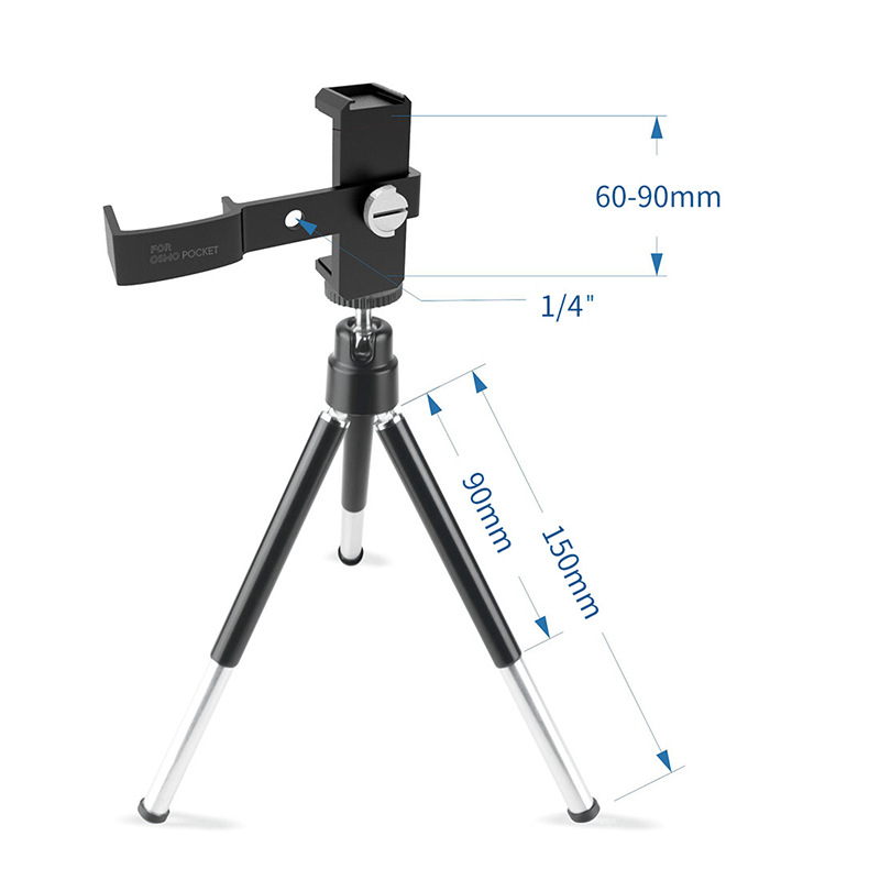Bakeey-Handheld-Gimbals-Clamp-Holder-Mount-Tripod-Bracket-w-14-3-Axis-Stabilizer-for-OSMO-POCKET-PTZ-1809332-7
