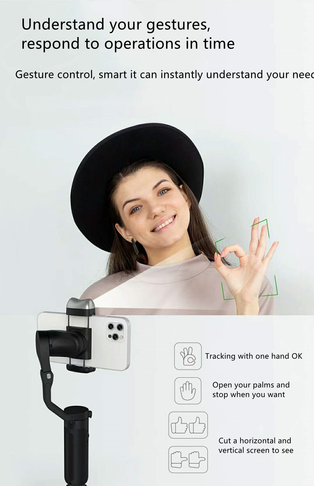 Hohem-V2-AI-Follow-Shot-3-Axis-Balanced-Anti-Shake-Selfie-Stick-Cellphone-Smart-Recognition-Gimbal-S-1846149-11