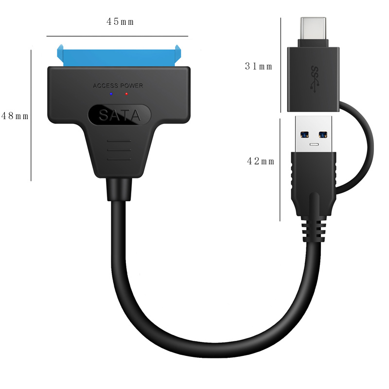 USB30-USB-C-to-SATA-III-Cable-External-Hard-Drive-Converter-SATA-22Pin-2-in-1-SSD-HDD-Adapter-suppor-1677666-9