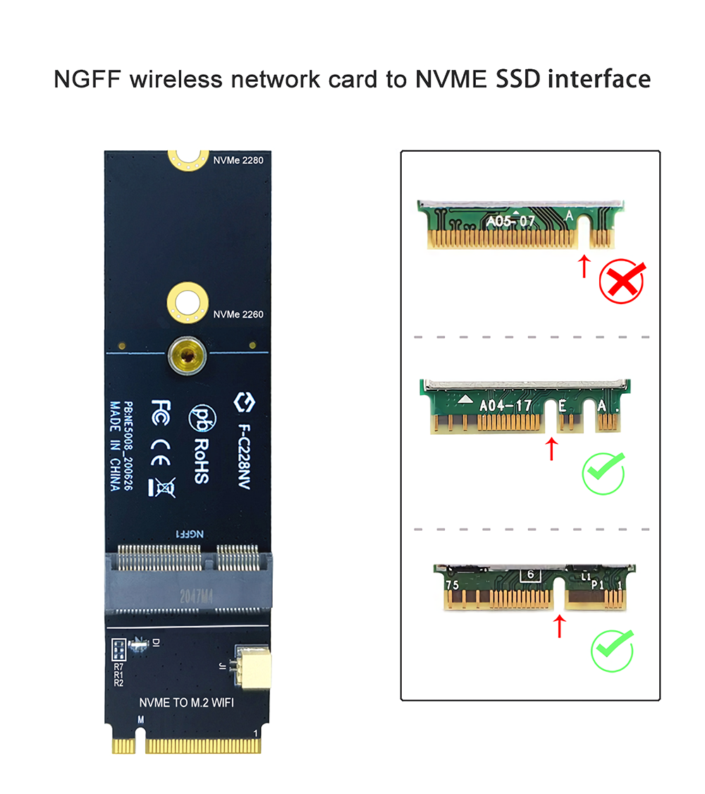 WTXUP-Apple-NGFF-M2-Network-Card-to-NVMESATA-SSD-Adapter-Card-WiFi-bluetooth-Card-to-MBM-Key-Adapter-1857504-1