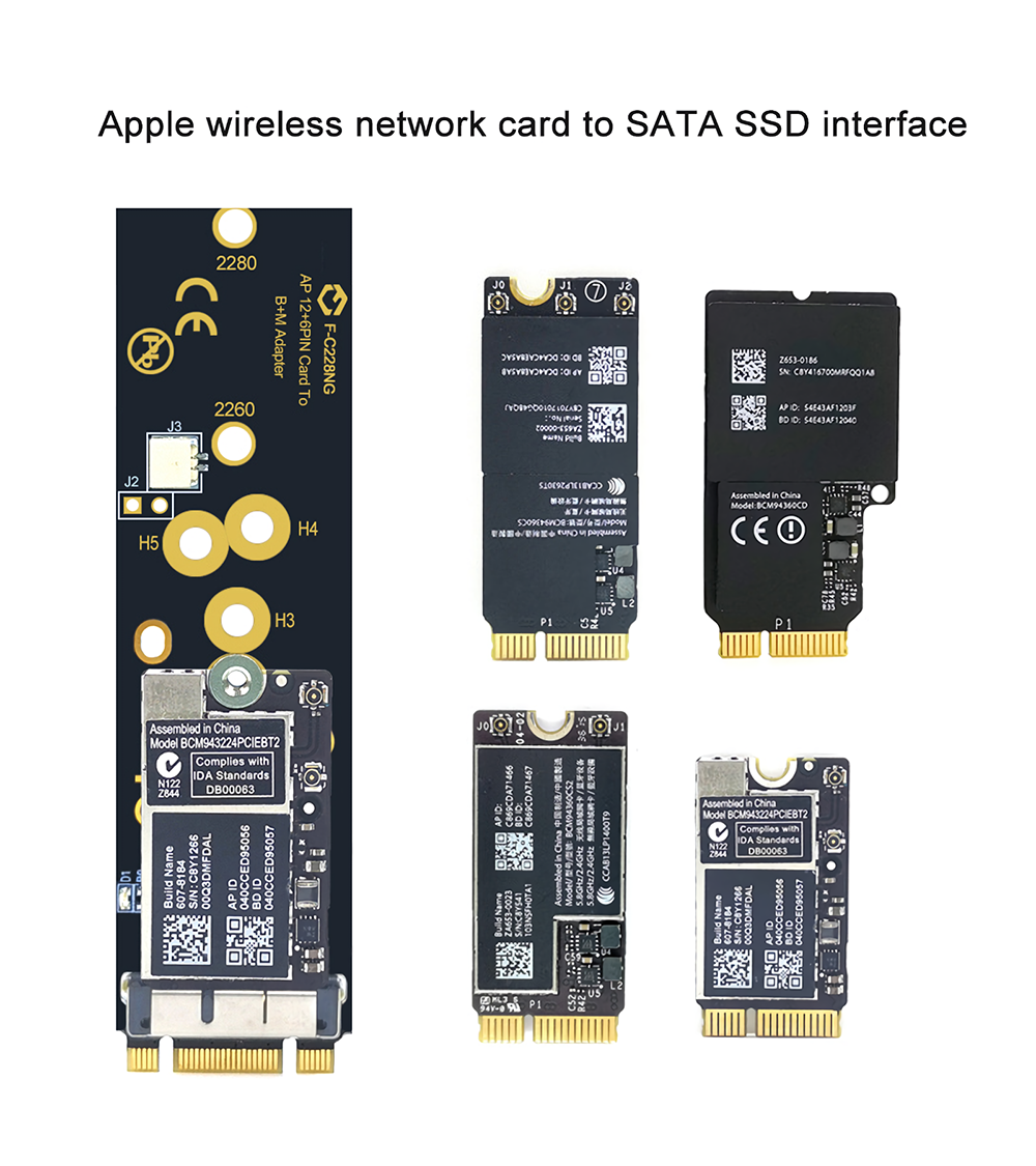 WTXUP-Apple-NGFF-M2-Network-Card-to-NVMESATA-SSD-Adapter-Card-WiFi-bluetooth-Card-to-MBM-Key-Adapter-1857504-2