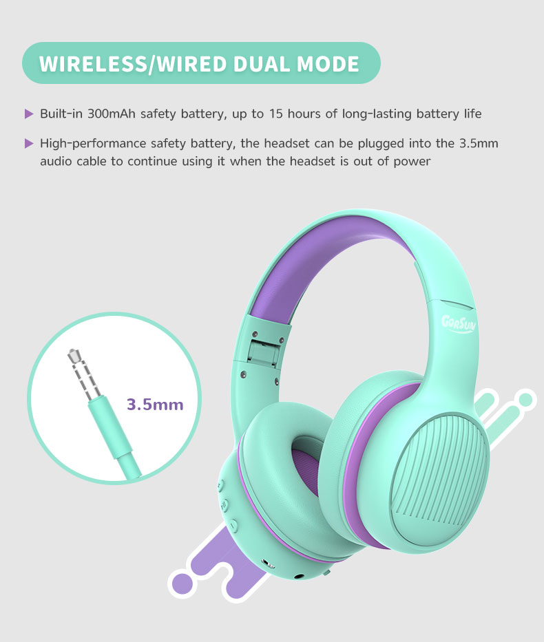 Bakeey-E66-bluetooth-50-Kids-Headphones-Stereo-Sound-8594dB-Volume-Limited-Foldable-Headsets-with-Mi-1920836-3