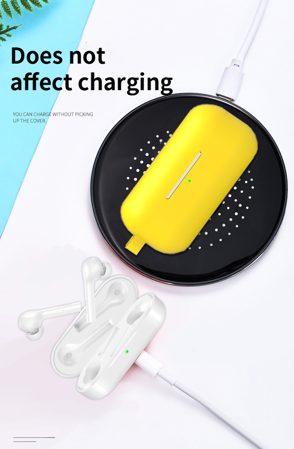 Bakeey-Portable-Shockproof-Dirtproof-Silicone-Wireless-bluetooth-Earphone-Storage-Case-with-Keychain-1615766-7