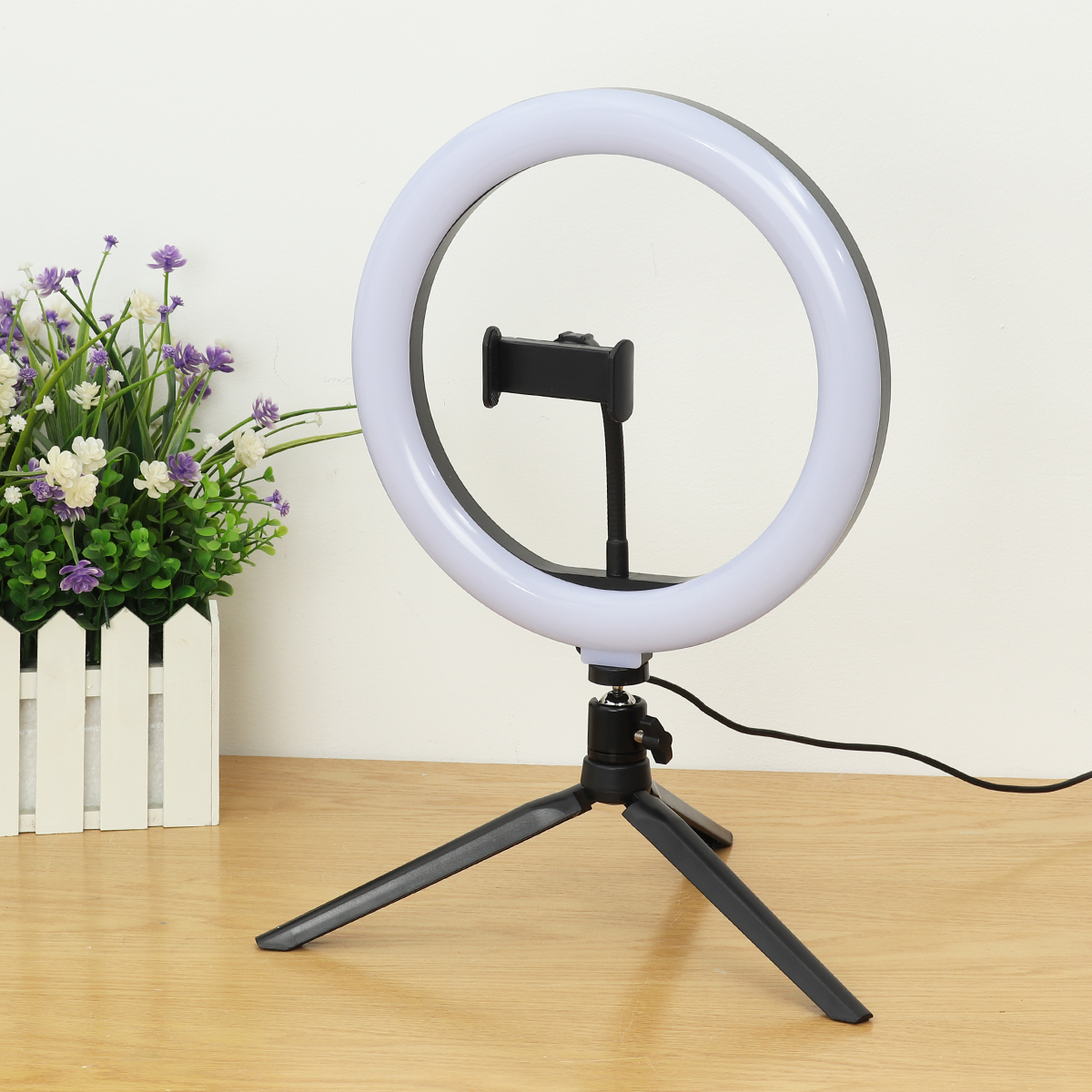 102-inch-Diameter-10-Brightness-RGB-LED-Makeup-Fill-Light-Selfie-Ring-Lamp-Phone-Holder-Tripod-Stand-1788455-12
