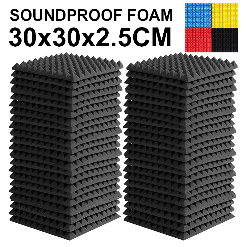 12PCS-303025cm-Sound-absorbing-Cotton-Foam-Soundproof-Cotton-Shed-Wall-Muffler-Sponge-1936698-1