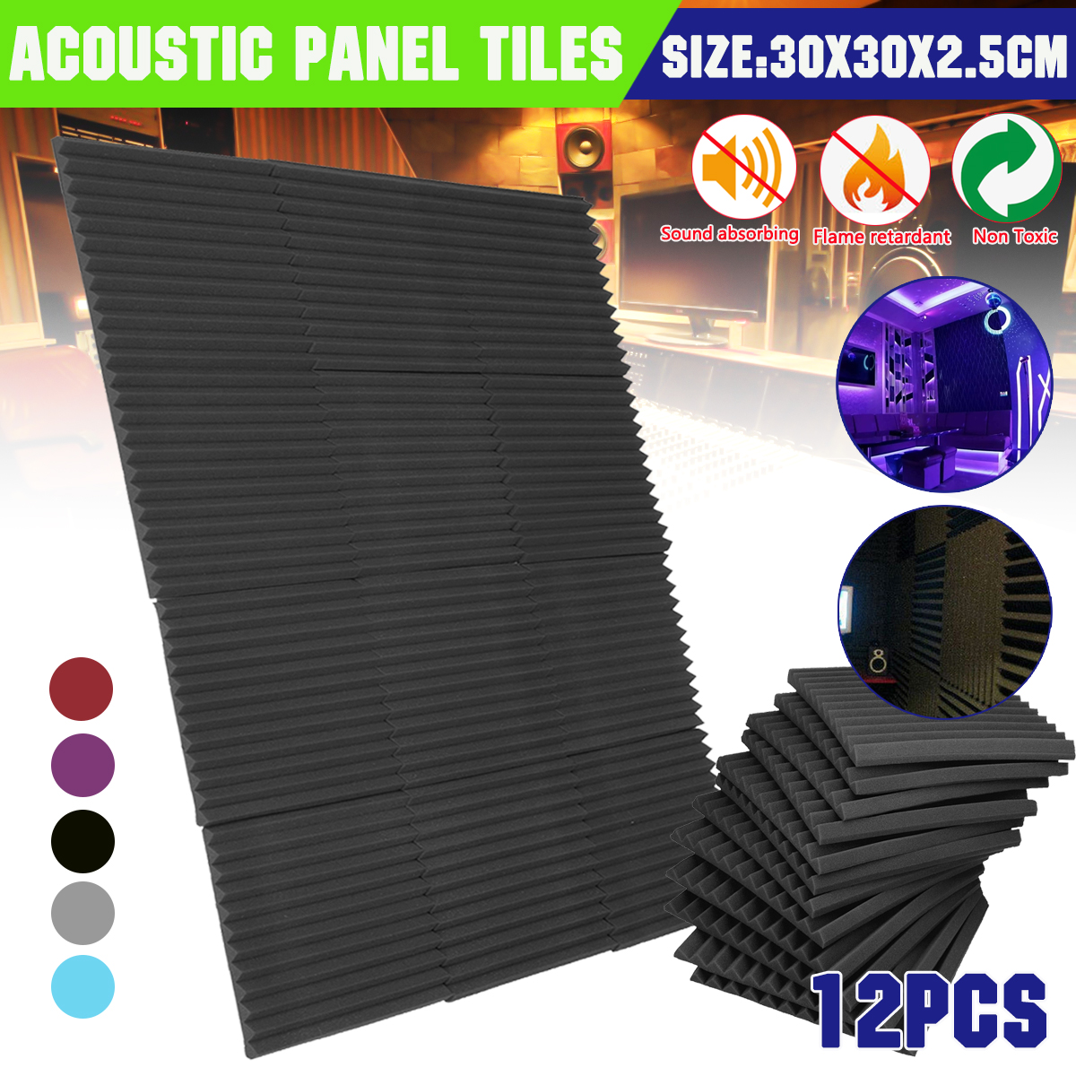 12Pcs-Soundproof-Foam-Panels-Noise-Reduction-Flame-Retardant-Acoustic-Panels-Tiles-303025CM-for-Stud-1936695-1