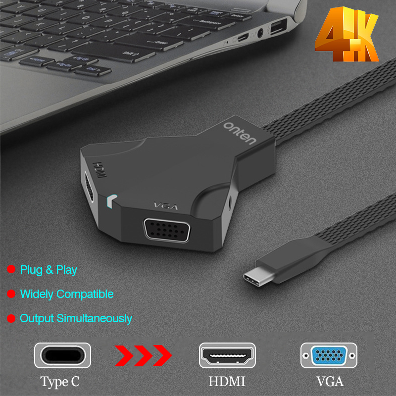 2-Ports-4K-USB-Type-C-HUB-to-HDMI-VGA-Converter-Adapter-Dual-Screen-Display-1568275-1