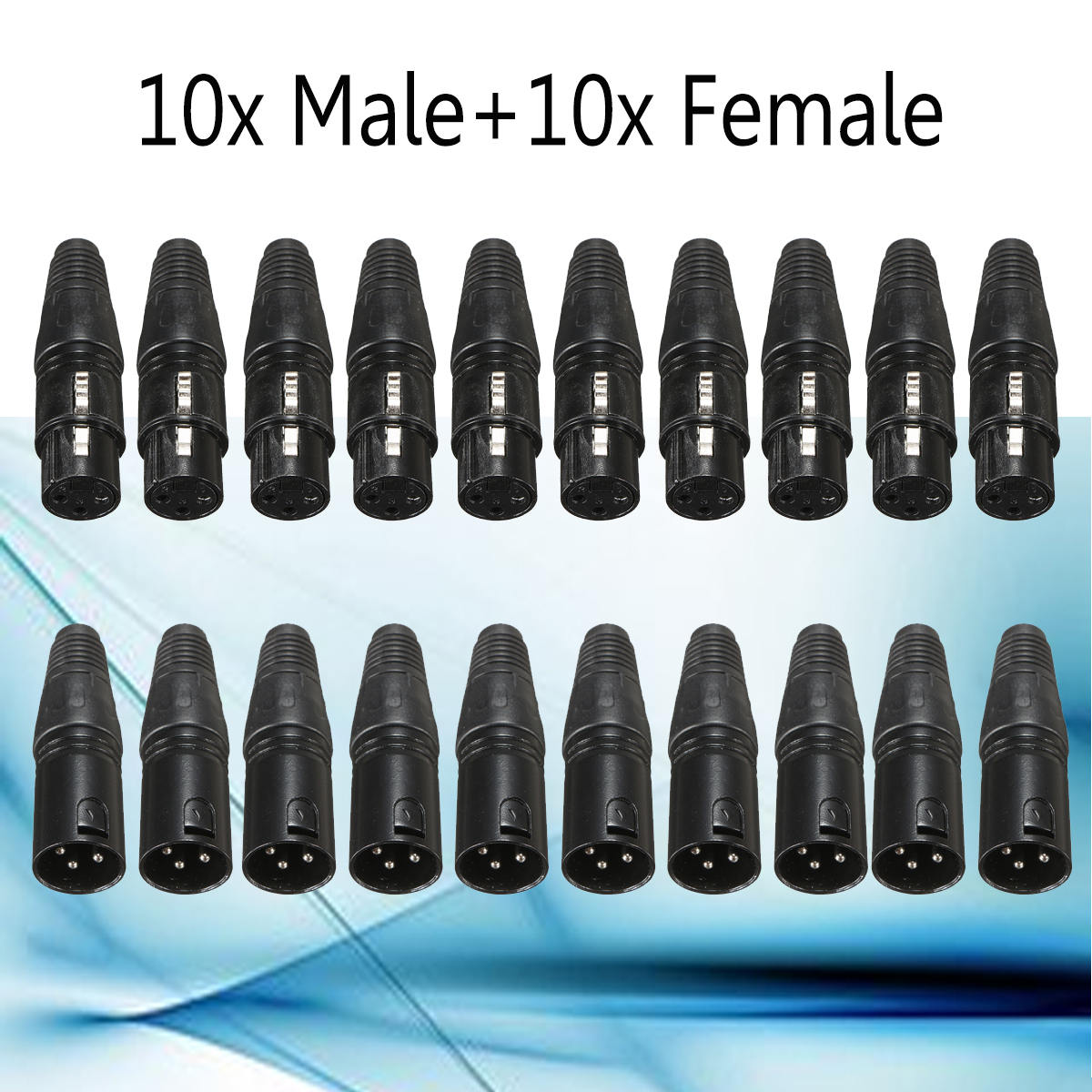 20Pcs-XLR-3-Pin-18cm-Male-to-15cm-Female-Connectors-MIC-Snake-Plug-Audio-Microphone-Connector-1411216-2