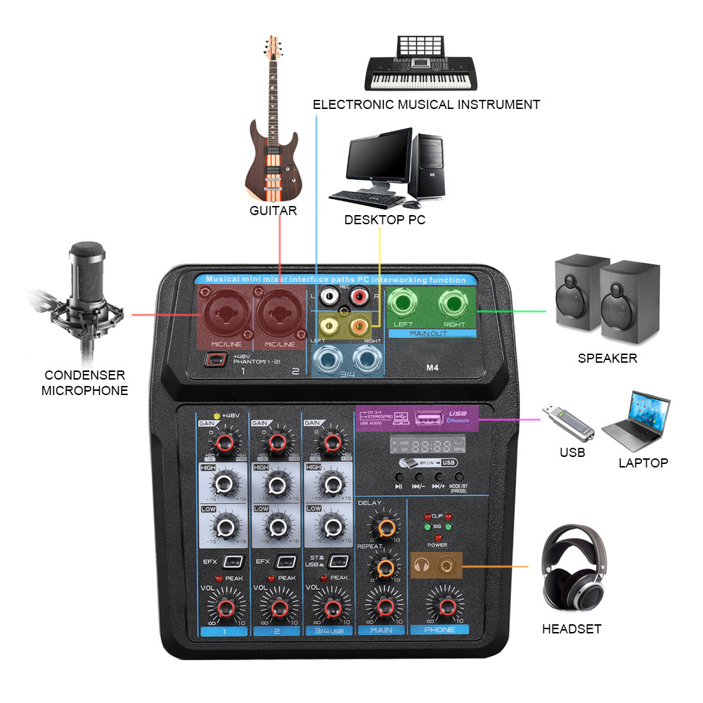 4-6-Channels-Sound-Mixing-Console-Portable-Audio-Mixer-bluetooth-USB-Record-48V-Phantom-Power-for-PC-1686669-3