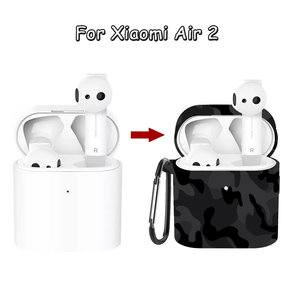 Bakeey-Camouflage-Silicone-Anti-dust-Earphone-Bag-Protective-Storage-Case-Cover-with-Keychain-for-Ai-1604302-1