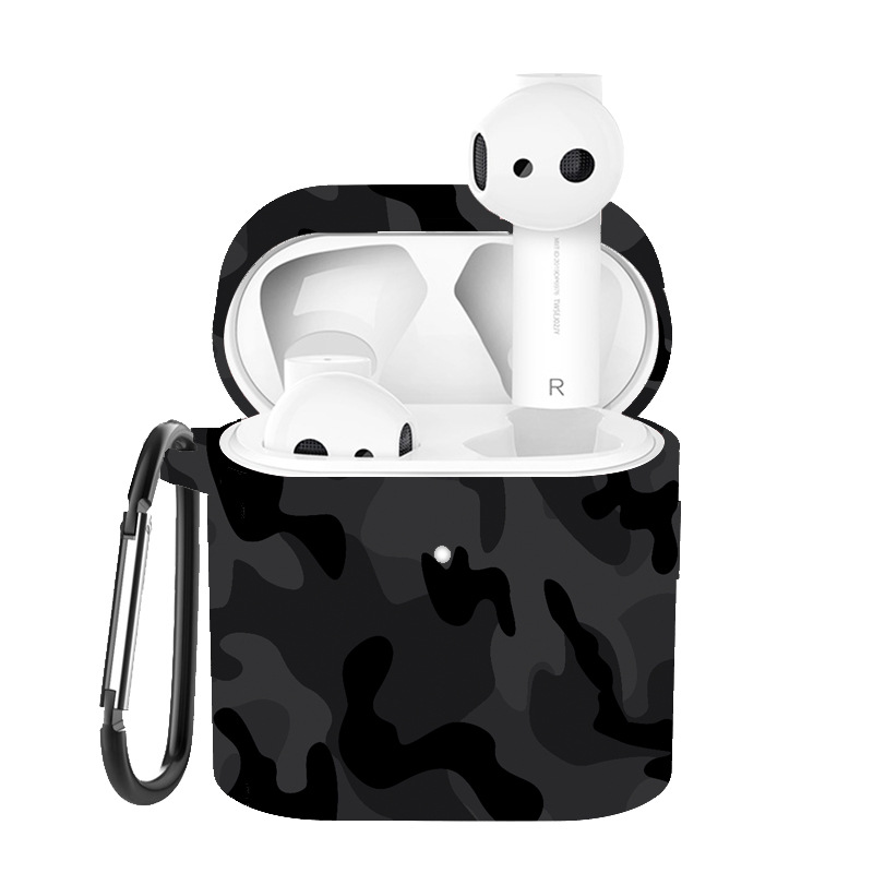 Bakeey-Camouflage-Silicone-Anti-dust-Earphone-Bag-Protective-Storage-Case-Cover-with-Keychain-for-Ai-1604302-11