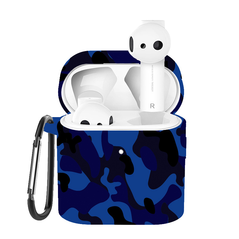 Bakeey-Camouflage-Silicone-Anti-dust-Earphone-Bag-Protective-Storage-Case-Cover-with-Keychain-for-Ai-1604302-9