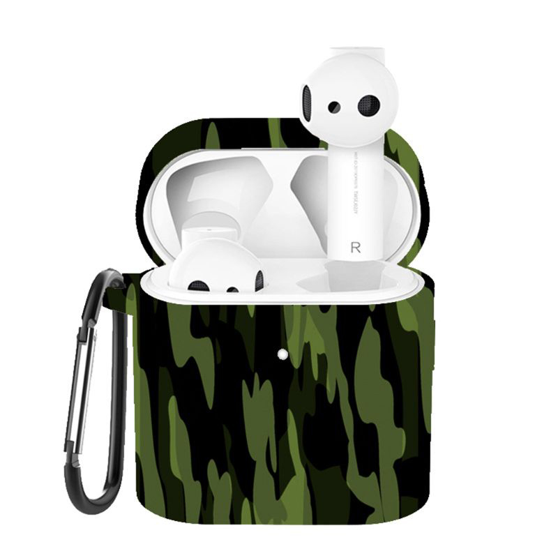 Bakeey-Camouflage-Silicone-Anti-dust-Earphone-Bag-Protective-Storage-Case-Cover-with-Keychain-for-Ai-1604302-10