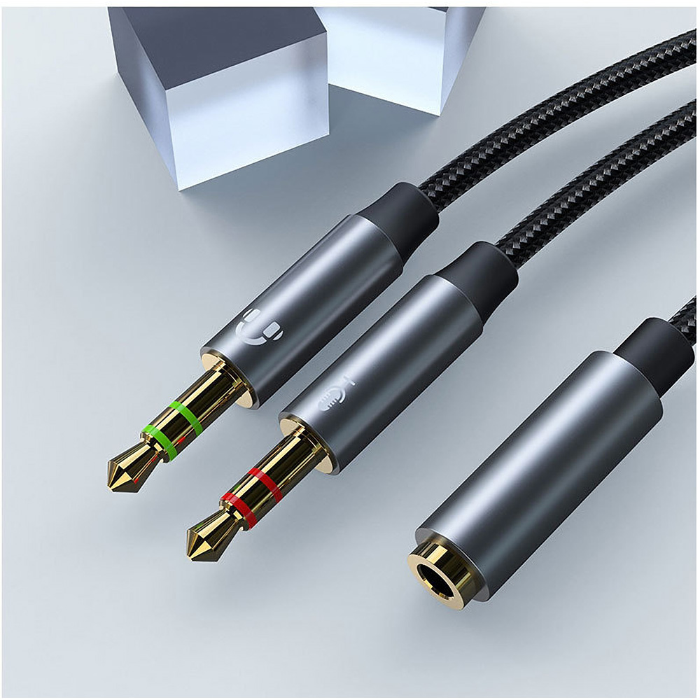Bakeey-Headphone-Microphone-2-in-1-Adapter-Cable-Audio-Line-One-Female-to-Dual-35mm-Male-One-35mm-Ma-1817832-9