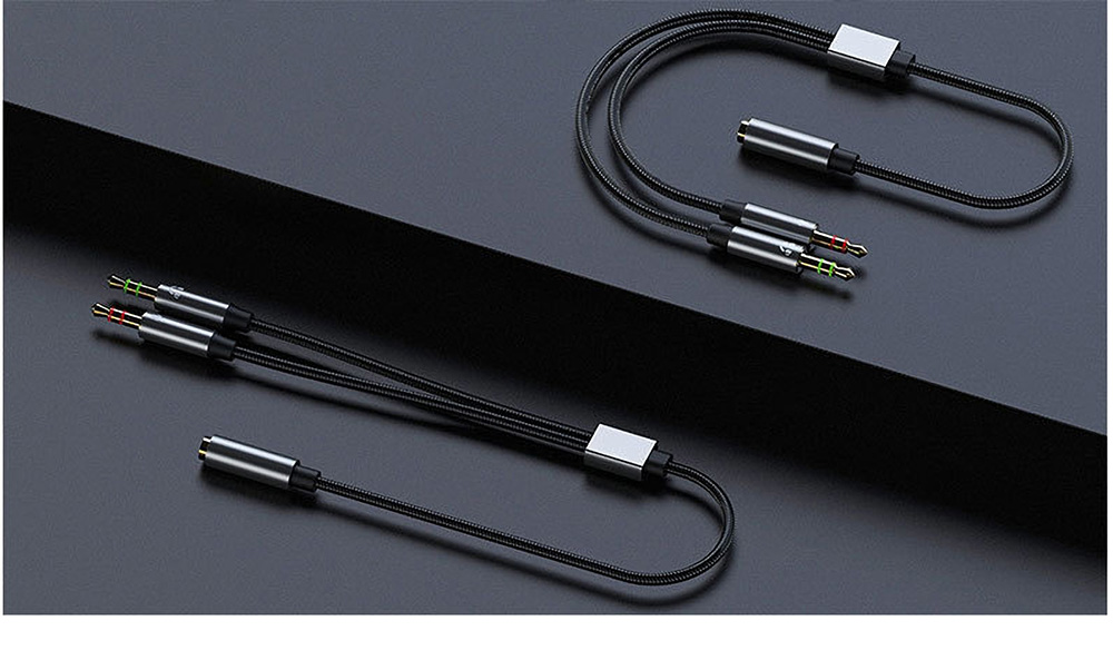 Bakeey-Headphone-Microphone-2-in-1-Adapter-Cable-Audio-Line-One-Female-to-Dual-35mm-Male-One-35mm-Ma-1817832-10