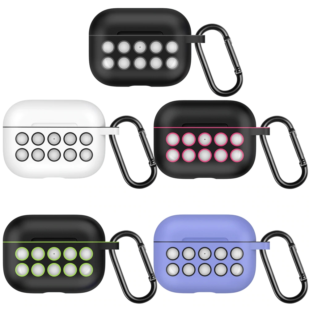 Bakeey-Luxury-Silicone-Shockproof-Dirtproof-Earphone-Storage-Case-with-Keychain-for-Apple-Airpods-Pr-1615487-4