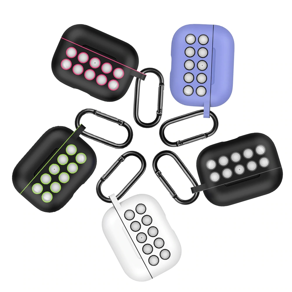 Bakeey-Luxury-Silicone-Shockproof-Dirtproof-Earphone-Storage-Case-with-Keychain-for-Apple-Airpods-Pr-1615487-5