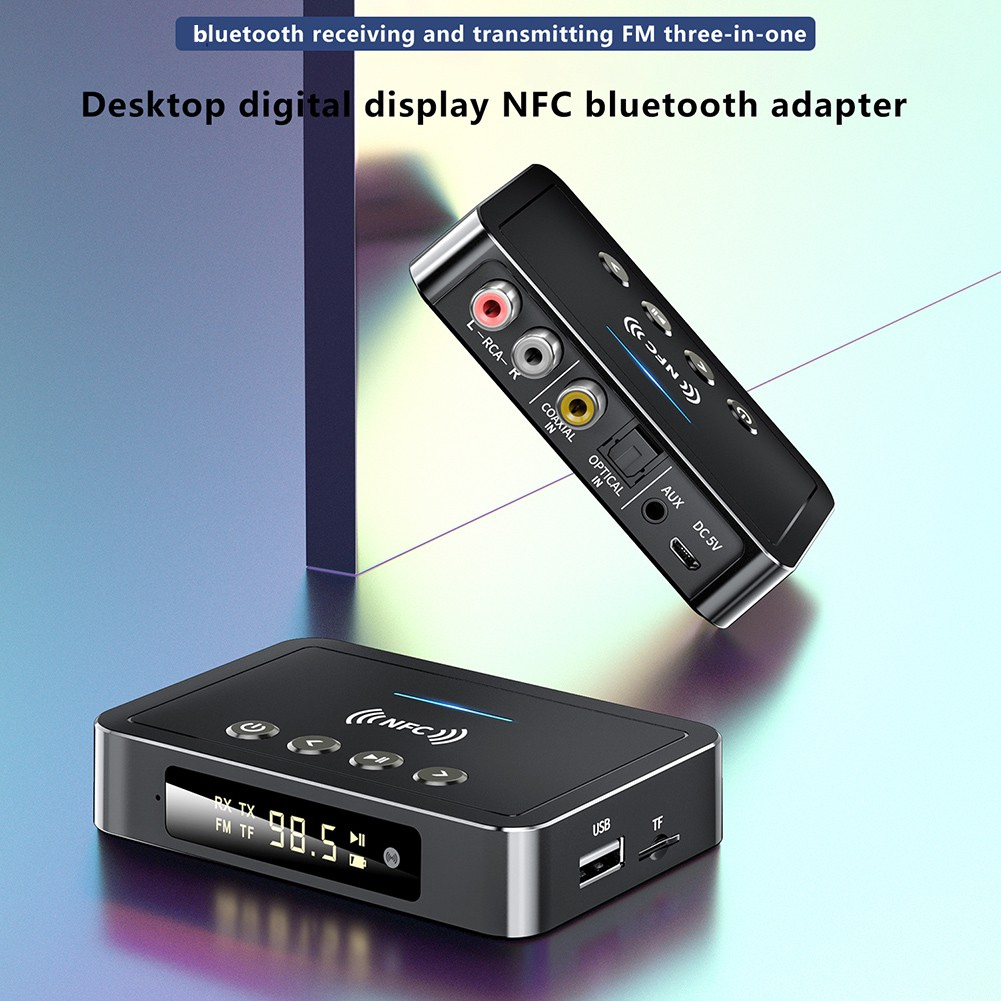 Bakeey-M6-3-in-1-NFC-bluetooth-Receiver-Adapter-500mAh-With-Remote-Control-for-USB-U-disk-TF-Card-Pl-1855560-1
