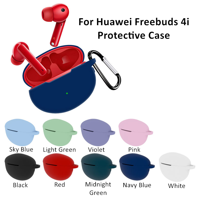 Bakeey-Soft-Silicone-Protective-Cover-Shell-Anti-fall-Earphone-Case-for-Huawei-Freebuds-4i-1838370-1