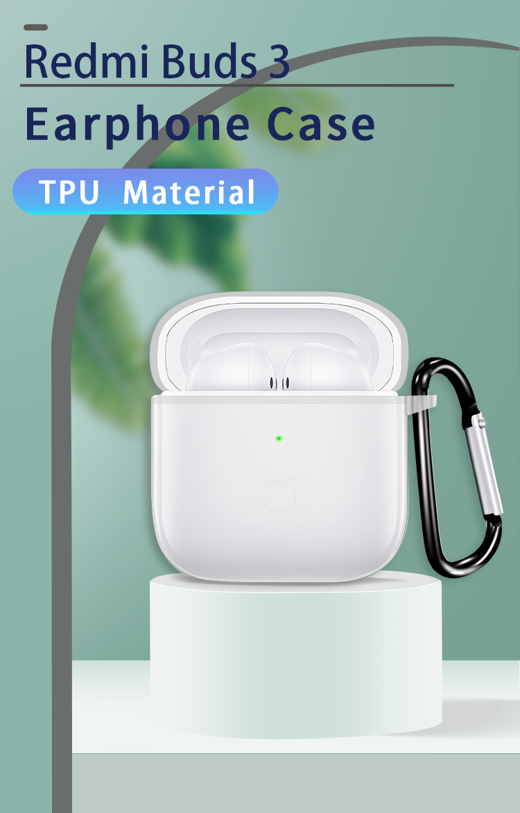 Bakeey-TPU-Clear-Transparent-Earphone-Protective-Case-With-Hook-for-Xiaomi-Redmi-Buds-3-1909321-1